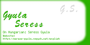 gyula seress business card